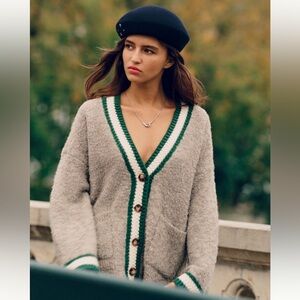 Anthro Tipped Cardigan